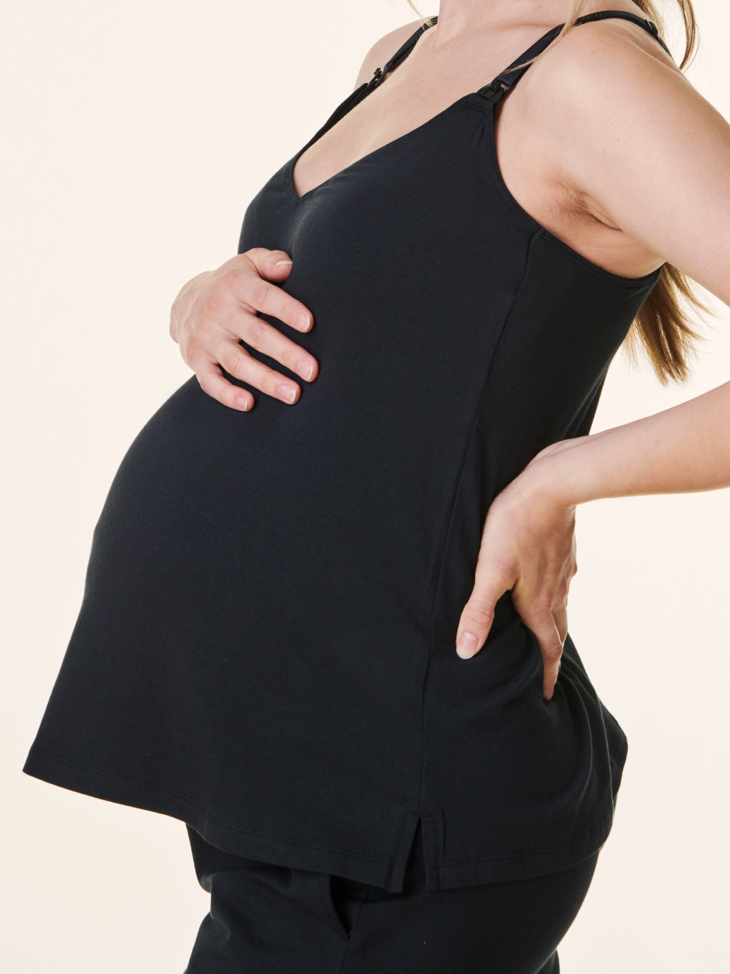 BRAVADO! BASICS Women's Seamless Maternity Nursing Tank Top Cami for  Breastfeeding with Adjustable Straps,White, Small