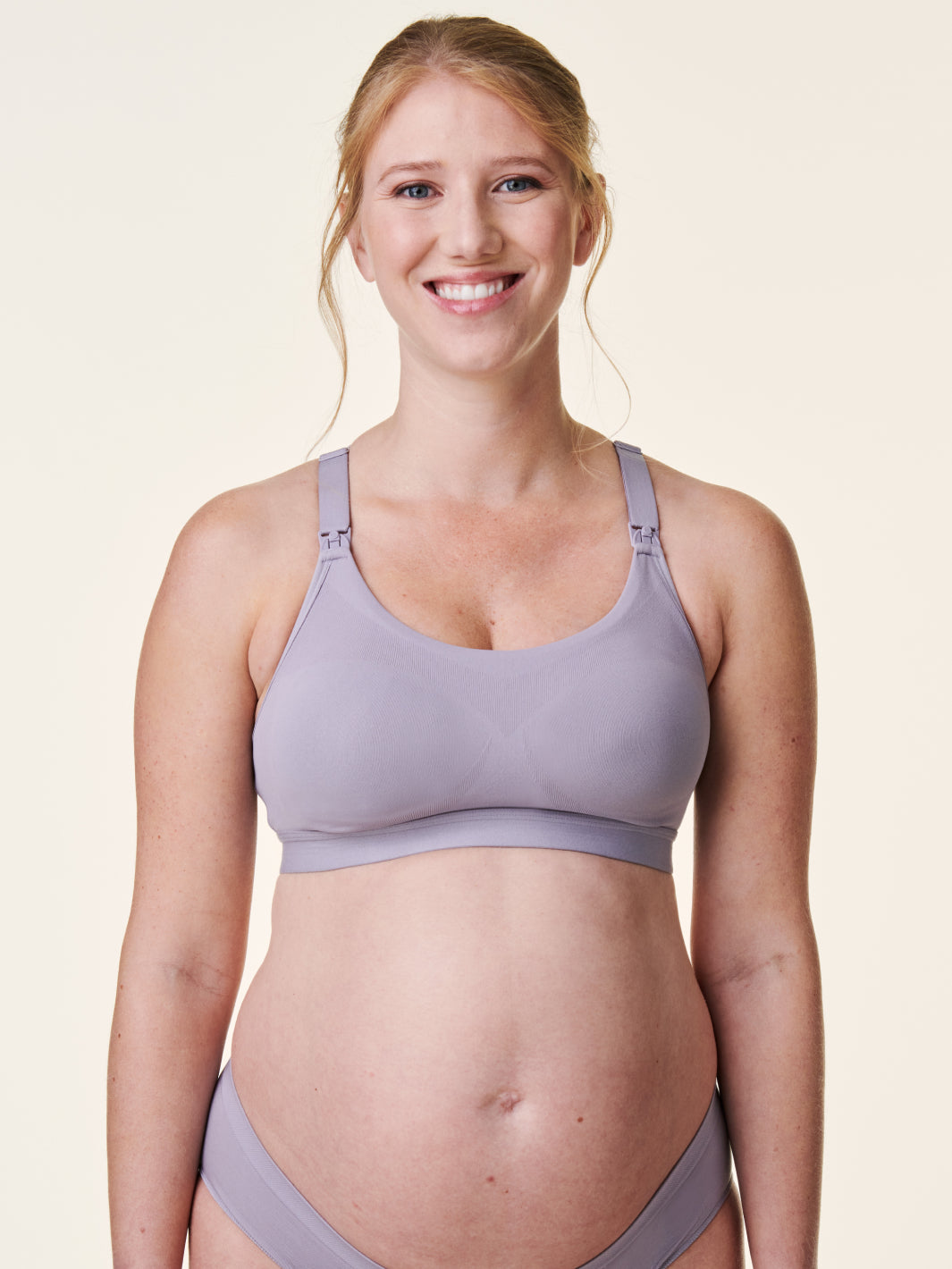 Maternity and nursing sport bra Woma grey